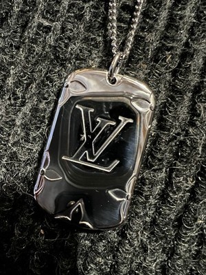 ルイ・ヴィトン ドッグタグ ネックレス ☆美品☆ ルイヴィトン LV ドッグタグ チョーカー ネックレス
