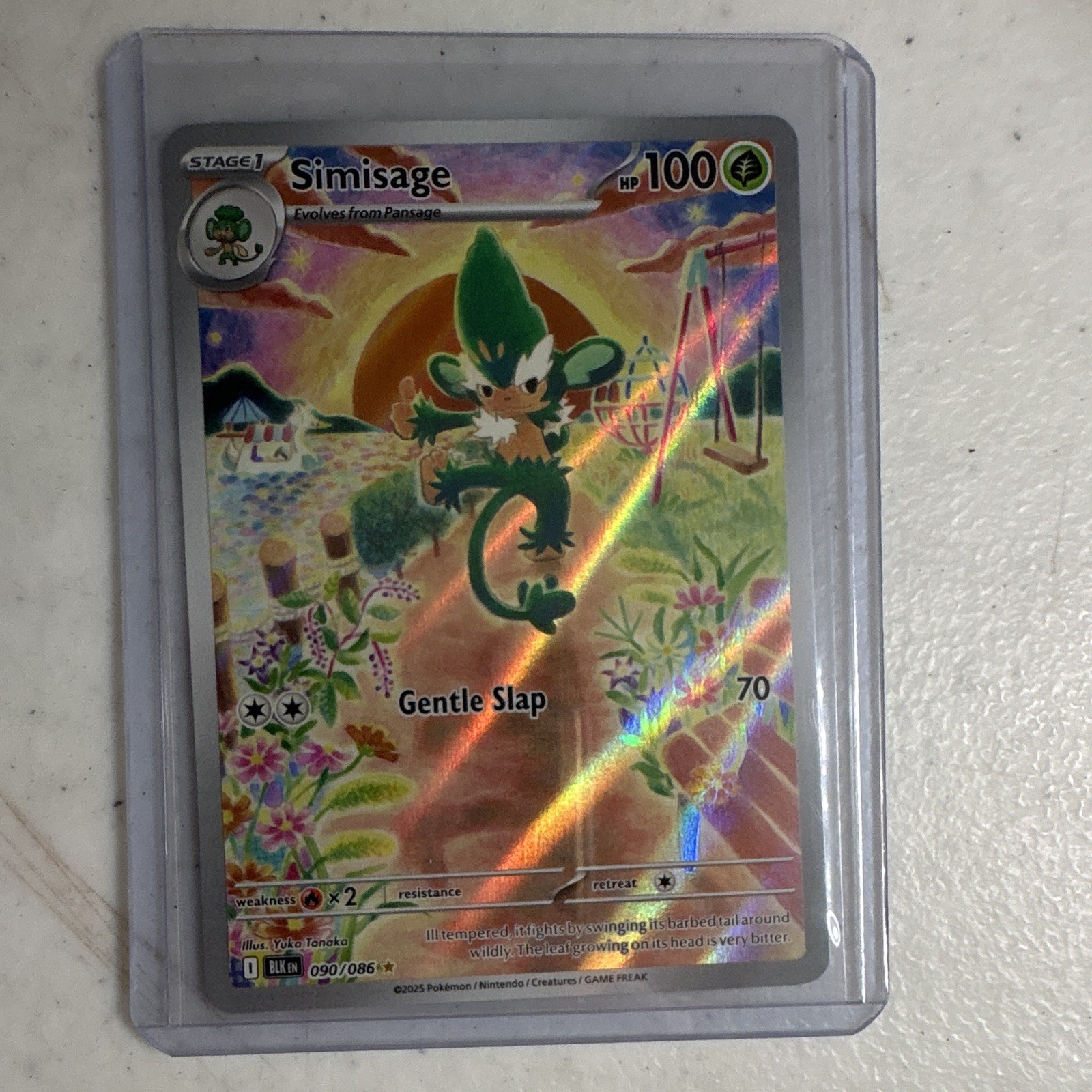 The Pokémon Company Simisage 090/086 Sv: Black Bolt Holo IR 100HP ENG 2025