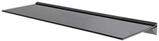 mahara Black Glass Floating Shelf - Extra long - 120cm wide wall mounted floati