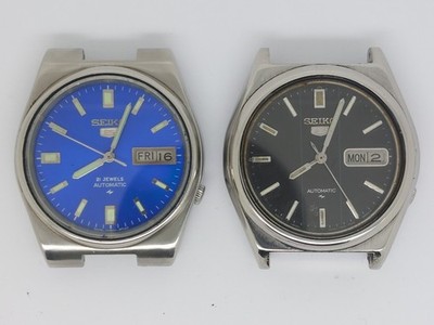 Konvolut 2 Vintage Seiko 5 Automatic Herren 7009 Armbanduhren Japan gebraucht
