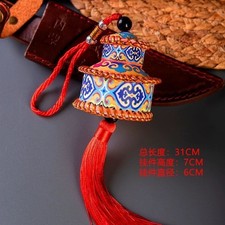 Ciondolo yurta mongola interno Mongolia artigianale souvenir borsa auto ornamento da appendere