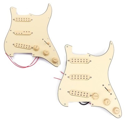 Beige Loaded Prewired Guitar Pickguard Alnico V Pickup 500k Pots for ST Strat