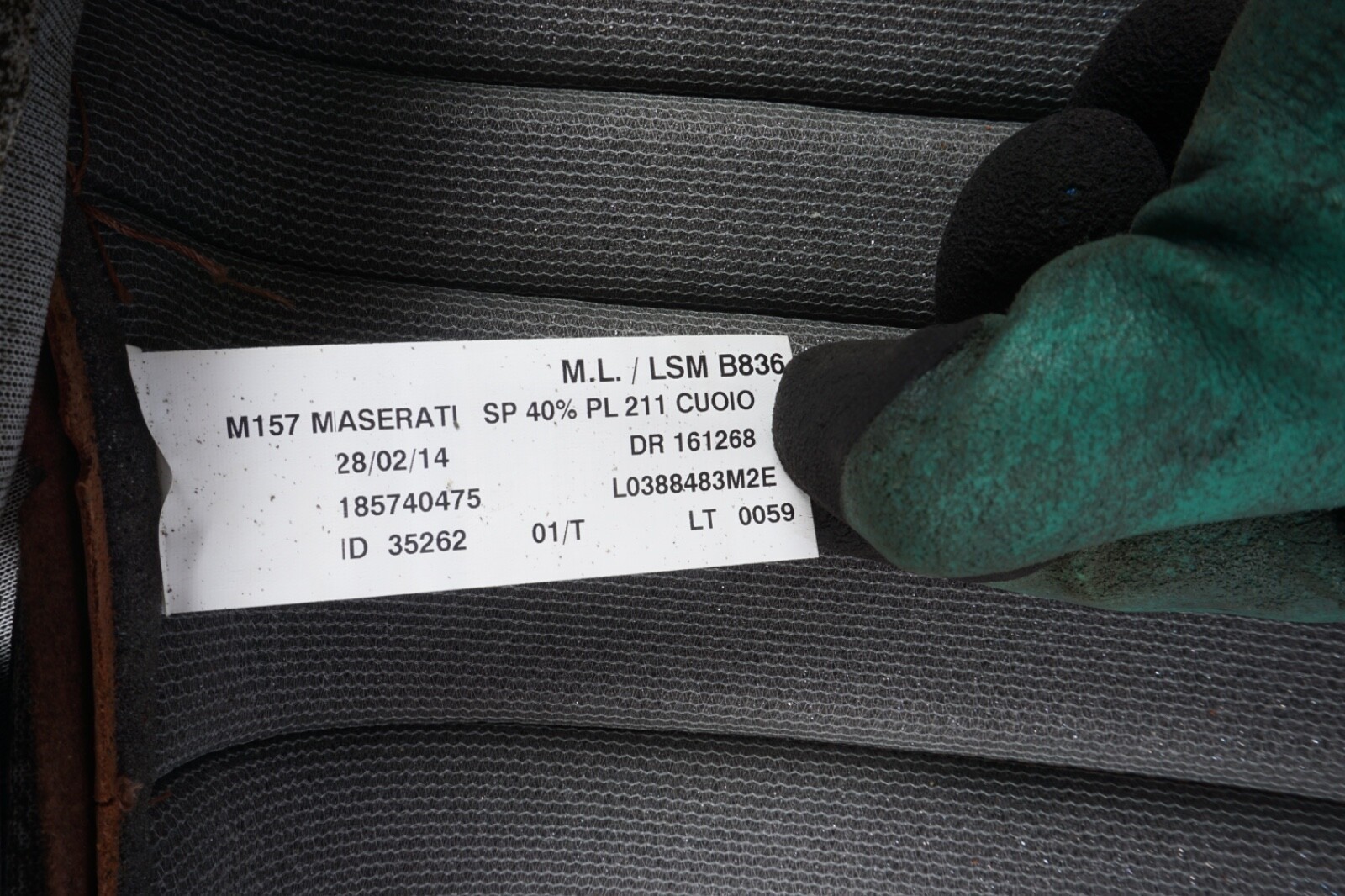 2014 - 2017 MASERATI GHIBLI M157 OEM RIGHT REAR UPPER BACKREST SEAT W/ HEADREST