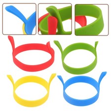 8Pcs Reusable Silicone Egg Rings Nonstick Kitchen Omelette Molds Assorted Color