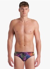 Arena Men's Energy Swim Brief Competitive Swimwear Multicolor 100 Polyester