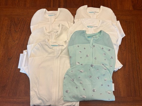 Great Shape! Happiest Baby Swaddle Lot of Six Medium & Large