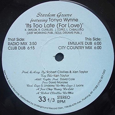 Various Artists, It's Too Late (For Love), Vinyl