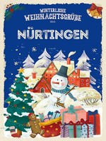 Holzschild 40X30 Cm WeihnachtsgrüßE NÜRtingen Deko Geschenk Holz Schild