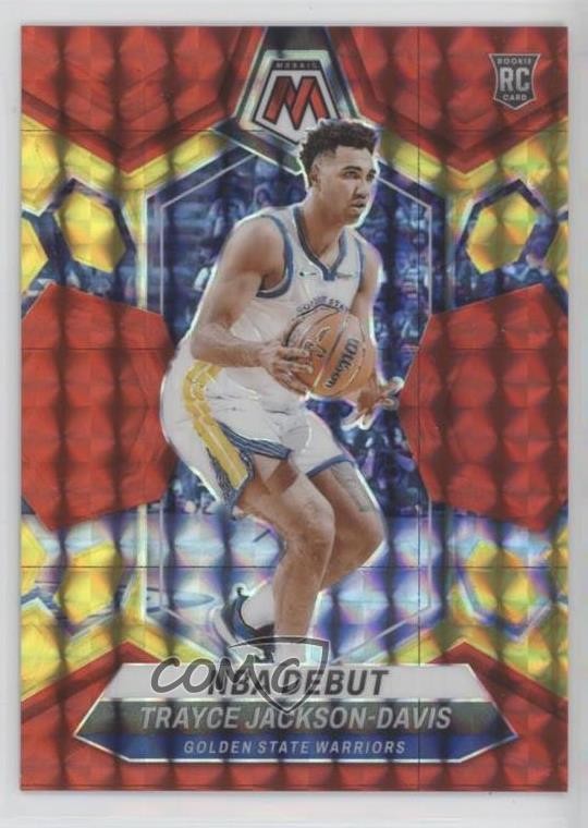 2023 Mosaic Choice Red & Yellow Fusion Prizm 6/75 Trayce Jackson-Davis #254 7sd
