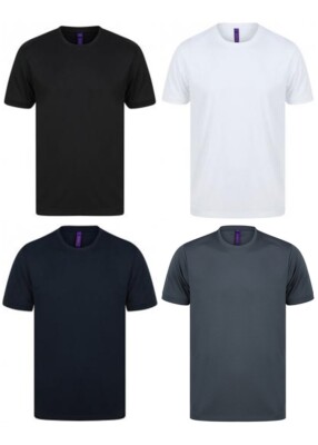 Henbury Herren T-Shirt HiCool  Performance Funktionsshirt Tee Shirt Fitness Ober