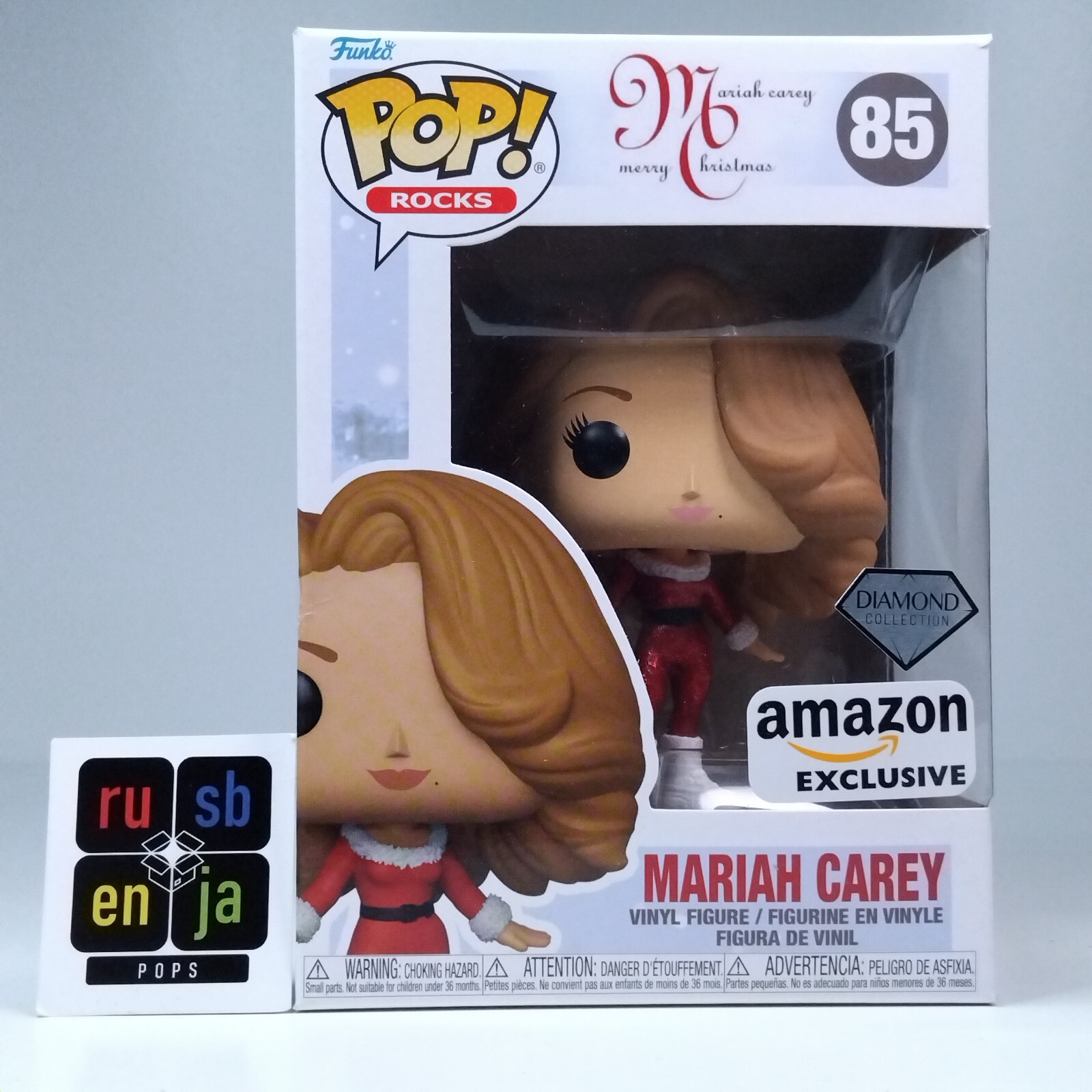 Funko Pop! Música De Rock Mariah Carey Feliz Navidad Diamante #85 Caja Dañada