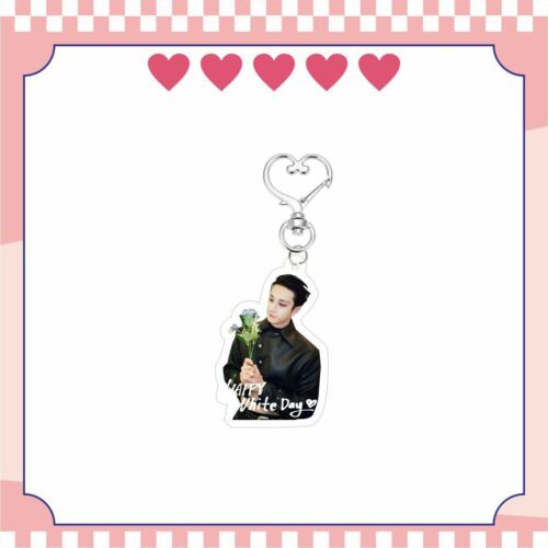 Kpop Stray Niños Feliz Día Blanco Acrílico Corazón Llavero Bolso Dije Accesorio - Imagen 10 de 10