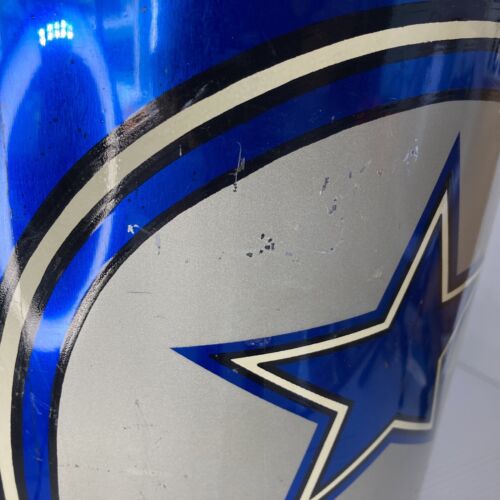 Casco de una sola barra vintage de los Dallas Cowboys NFL bote de basura de metal de hojalata años 70 - Imagen 10 de 19