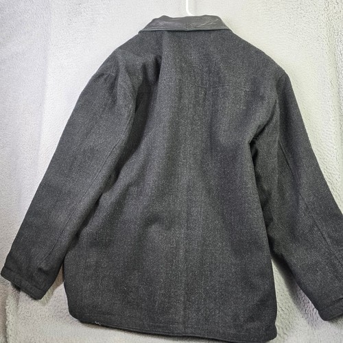Vintage Reed Reversible Leather & Fleece Jacket Men's Medium Black Mid Length - Picture 14 of 16