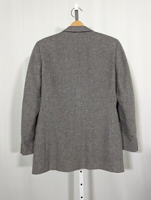 ジャケット Lanvin Two-Tone Tweed Blazer Lanvin Vintage 70s Mod Gray Multicolor Scottish Camel Hair