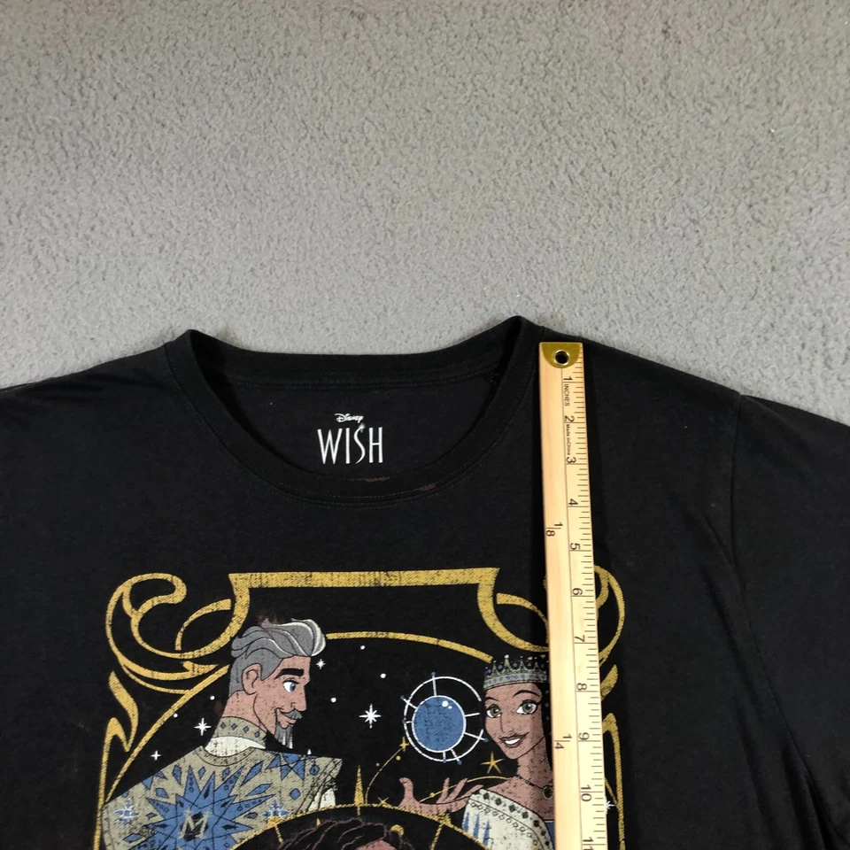 Disney WISH Camiseta Hombre XL Negro Estampado Gráfico Dibujos Animados Foto 4 de 4