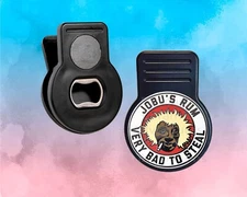 Cool JOBU'S RUM baseball movie  CHIP CLIP Magnetic With Bottle Opener Bag Saver