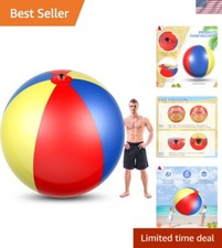 78 Inch Giant Beach Ball Jumbo Inflatable Balls Oversized Adult Beach Toys Pl...