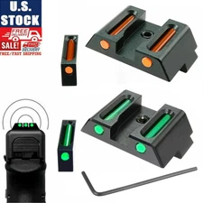 Tactical Fiber Optic Front Rear Sights for Glock 17 19 22 23 24 26 27 34 35 38
