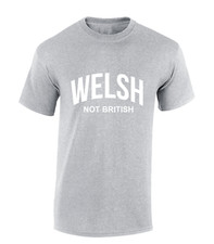 WELSH NOT BRITISH MENS T SHIRT WALES RUGBY FOOTBALL DESIGN FLAG FAN GIFT TOP
