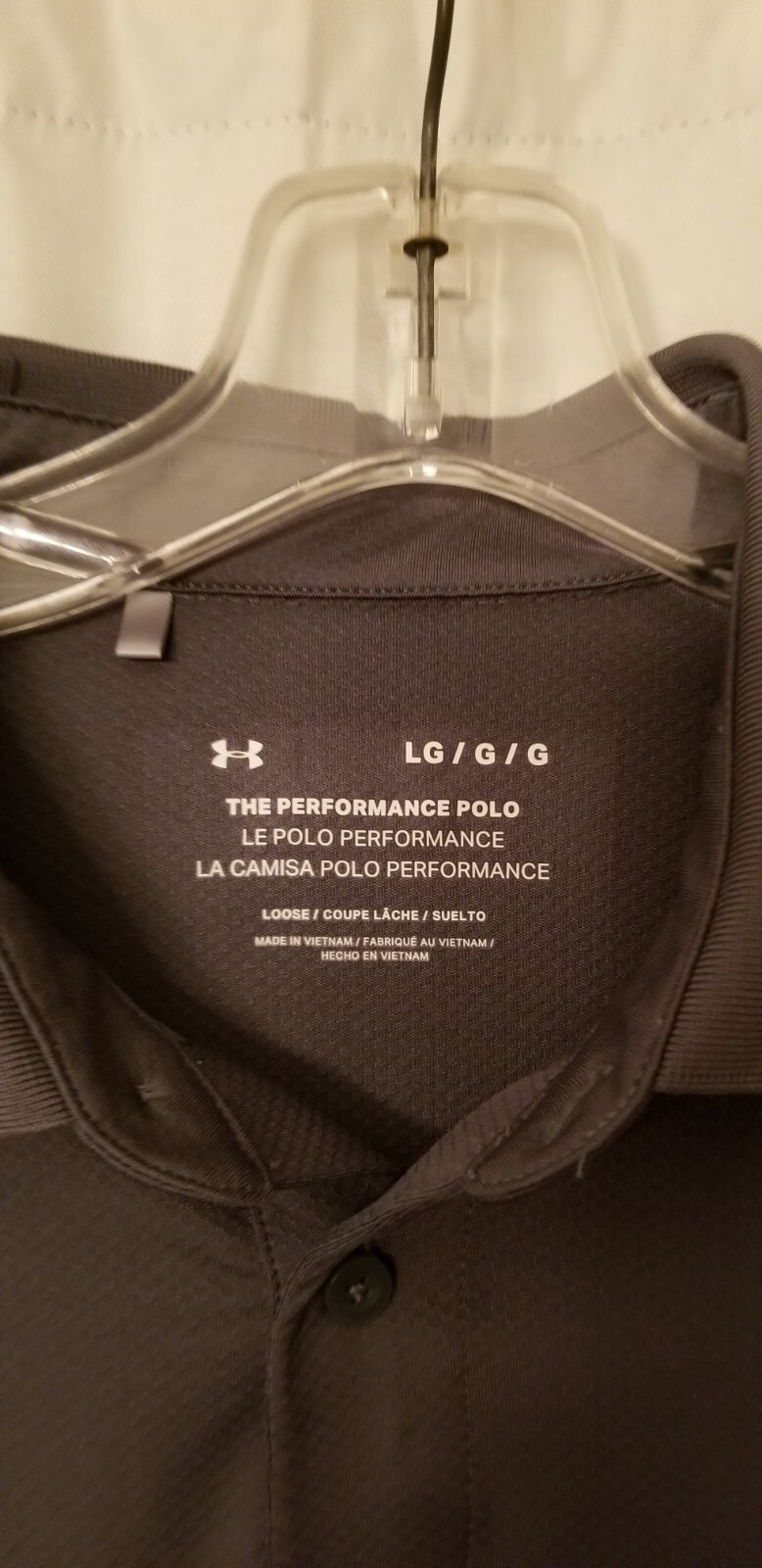 Under Armour Men's Performance Polo Gray Navy Golf Tennis Pickleball Size Large thumbnail 6