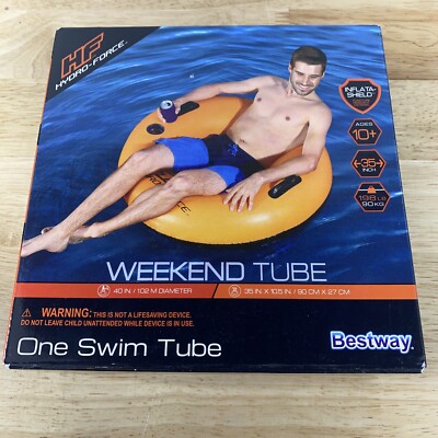 Hydro-Force Orange Weekend Tube Swim tube Best Way 35in x 10.5in New