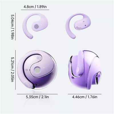 Wireless Headphones Bluetooth 5.4 Stereo Ear Hook Headset TWS Earphones Earbuds 
