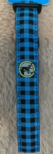 RC Pet Products Clip Dog Collar XSmall 5/8 7”-9” Blue Buffalo Plaid