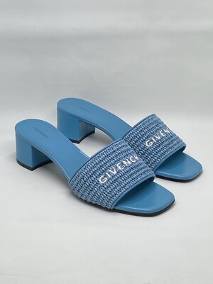 Givenchy Logo Raffia Slide Sandals size 39