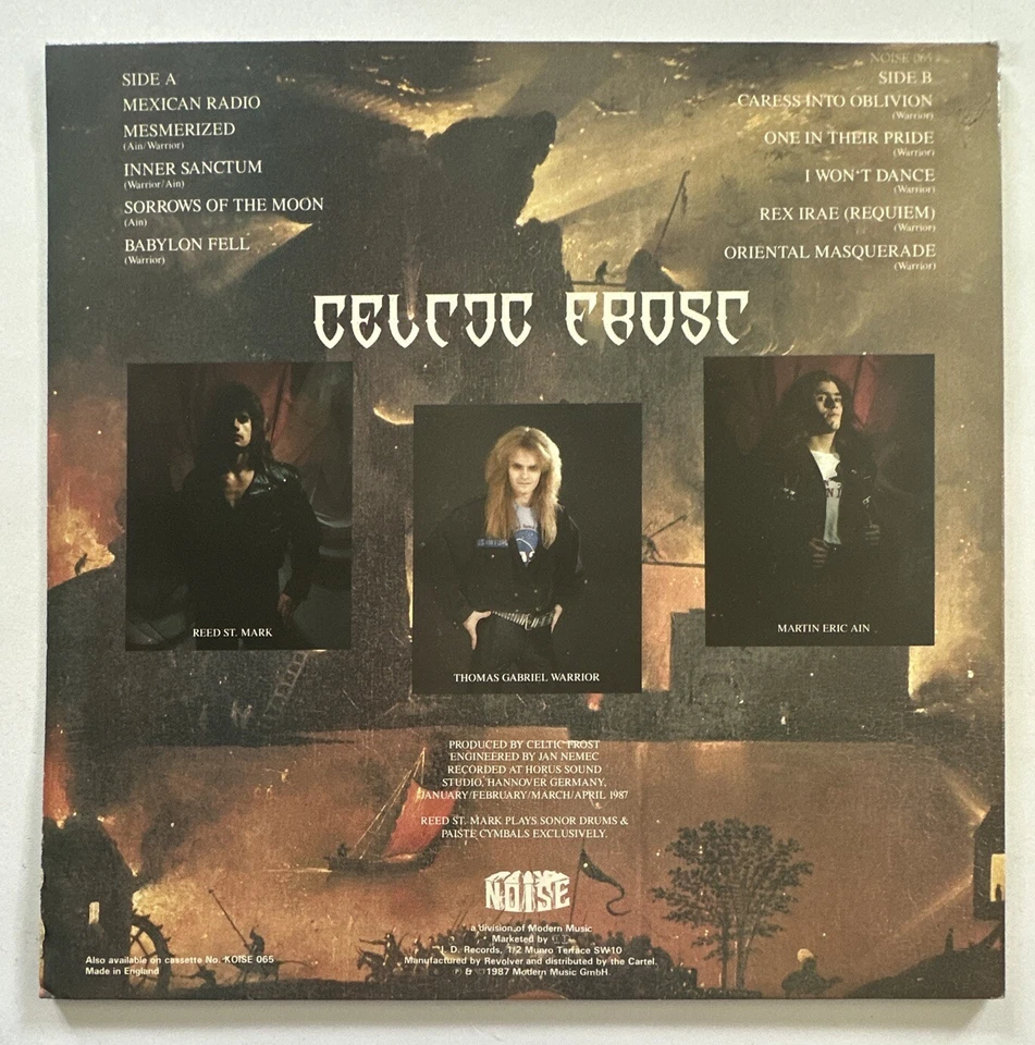 Celtic Frost Into The Pandemonium Doom Metal Lp Vinyl 1987 Gatefold Nm / Ex - Image 3 of 4