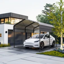 Outdoor Carport Car Canopy Heavy Duty Metal Carport Car Shelter Shade 10 x 15 ft