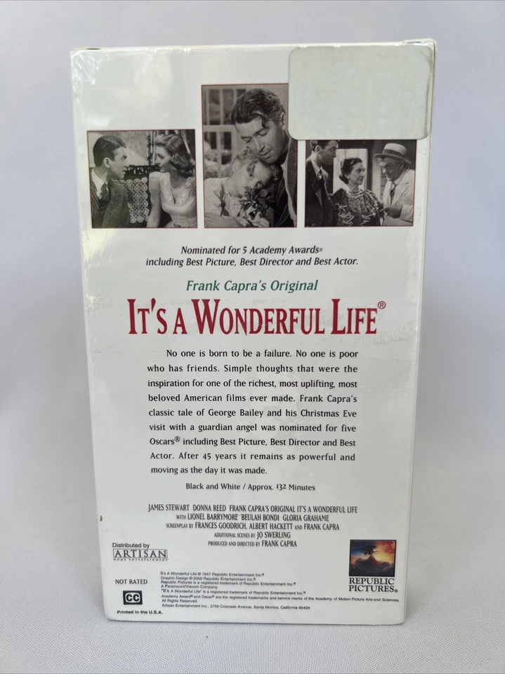 It's A Wonderful Life Original Uncut Version VHS Movie New Sealed - Image 3 of 4