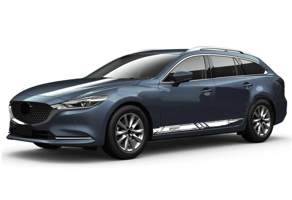 Kit de calcomanías de vinilo gráficas a rayas para capó de coche deportivo de carreras para Mazda 6 Foto 3 de 4