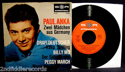 PAUL ANKA-PEGGY MARCH-BILLY MO-DRAFI DEUTSCHER-Rare German EP 45+Picture Sleeve