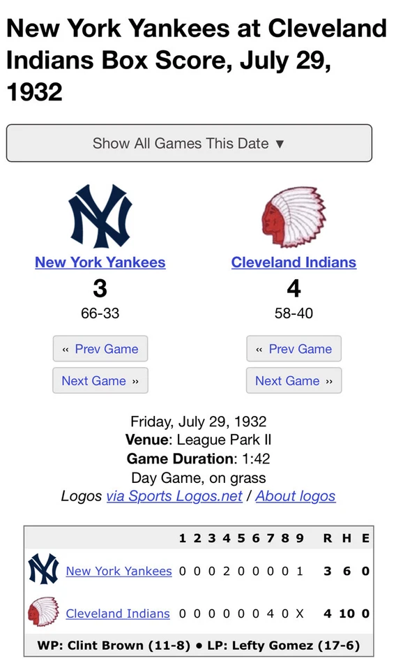 CLEVELAND TICKET STUB VALID FOR 1932 BABE RUTH HR #29 &100th RBI 7/29/32🔥PSA 1 - Image 3 of 4