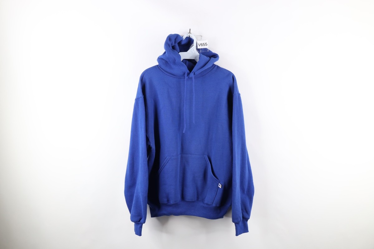 Vintage 90s Russell Athletic Mens Medium Faded Blank Hoodie