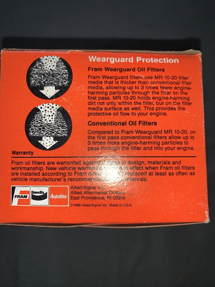 Filtro de aceite FRAM PH3950 PIEZA VINTAGE NUEVO EN CAJA Foto 4 de 4