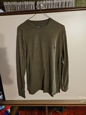Polo Ralph Lauren Unisex Cable Knit Crew Neck Sweater Green 100 Cotton Size M