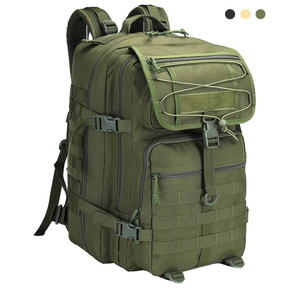 45L Molle Tactical Backpack Rucksack Outdoor Military Camping Hiking Travel Bag