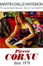 Original Vintage Pierre Cornu Limited 1978 Exclusive Lithograph Gallery Poster