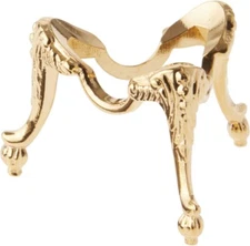 2 Bard's Shiny Brass-toned Egg Stand/Holder 1.375" Diameter Each