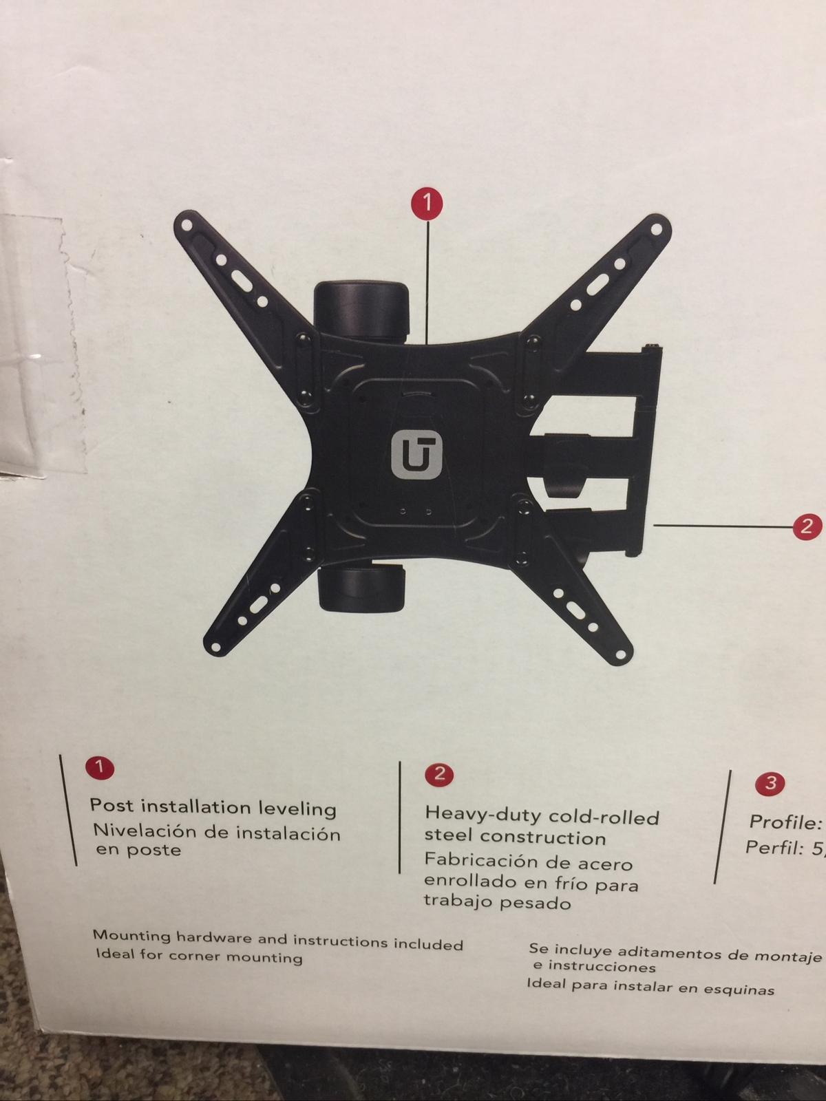 Utilitech Full Motion Wall TV Mount (Hardware Included) eBay