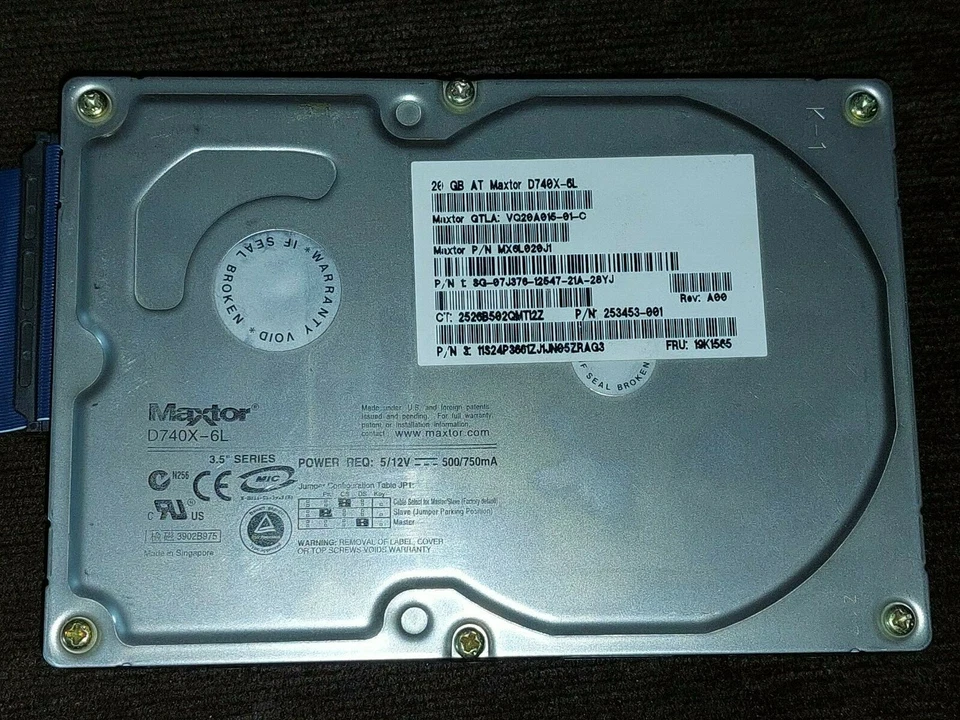 Maxtor D740X-6L (6L020J1) 20GB.ATA-133 2MB Buffer/3.5"Series 40-pin IDE Internal - Image 3 of 4