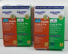 2 Equate Day and Night Cold and Flu Softgels, 16 Count EACH