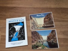 CONSTRUCTION OF HOOVER DAM ILLUSTRATED BOOK + 2 POSTCARDS- FREEPOST UK