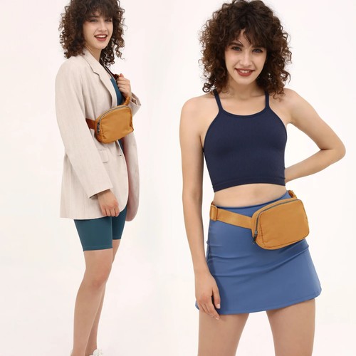 Mini Shoulder Bag Women Men Crossbody Belt Black Wallet Strap Fanny Pack nwt - Picture 17 of 17