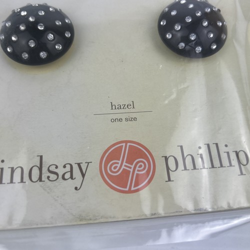 NEW Lindsay Phillips Hazel Black Bling Rhinestones Button shoe snaps - Picture 4 of 7