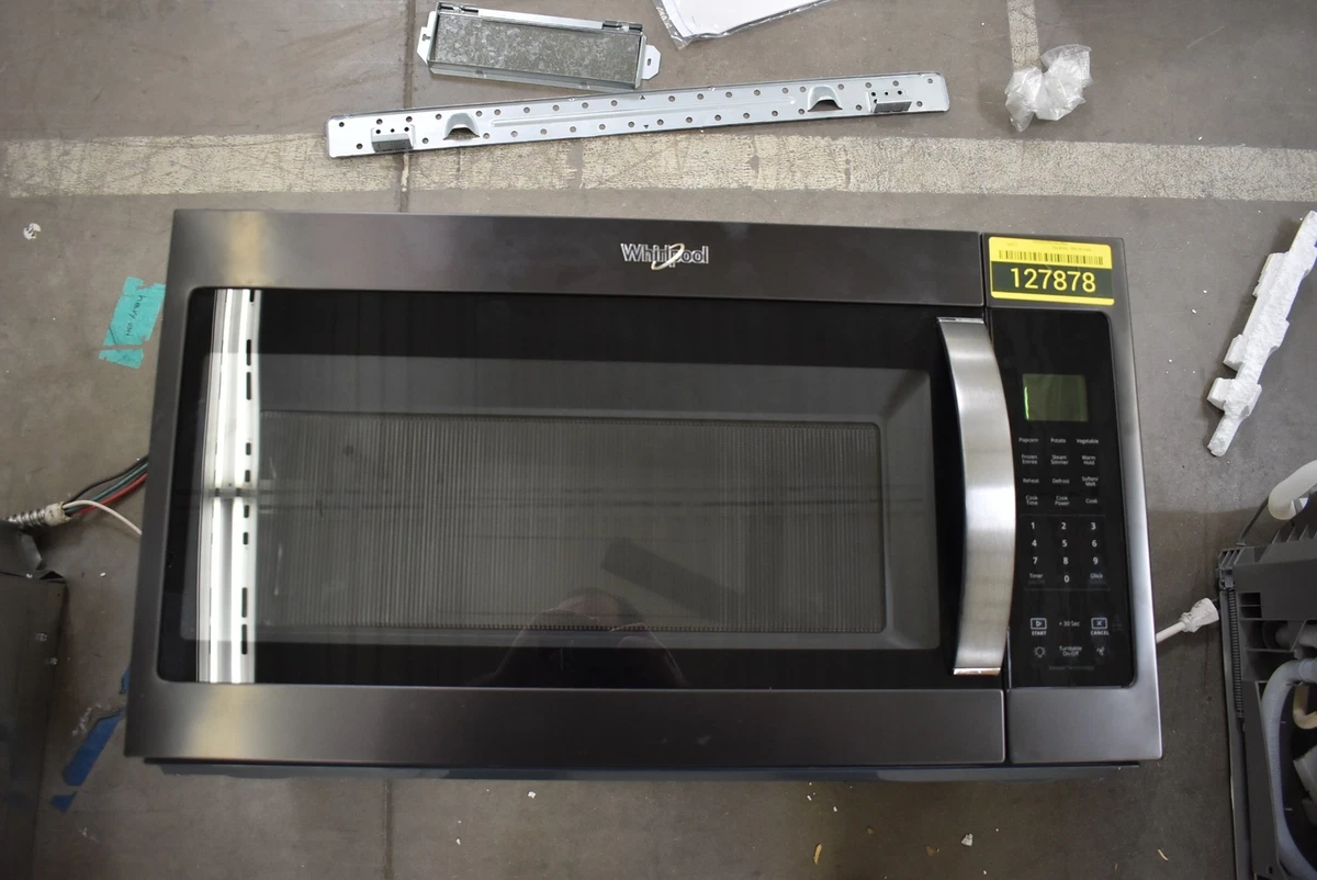 Whirlpool black on sale stainless microwave