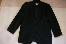 Sag Harbor Classic Wool Blazer Jacket - Black - Size 10 - 100 Wool - Lined