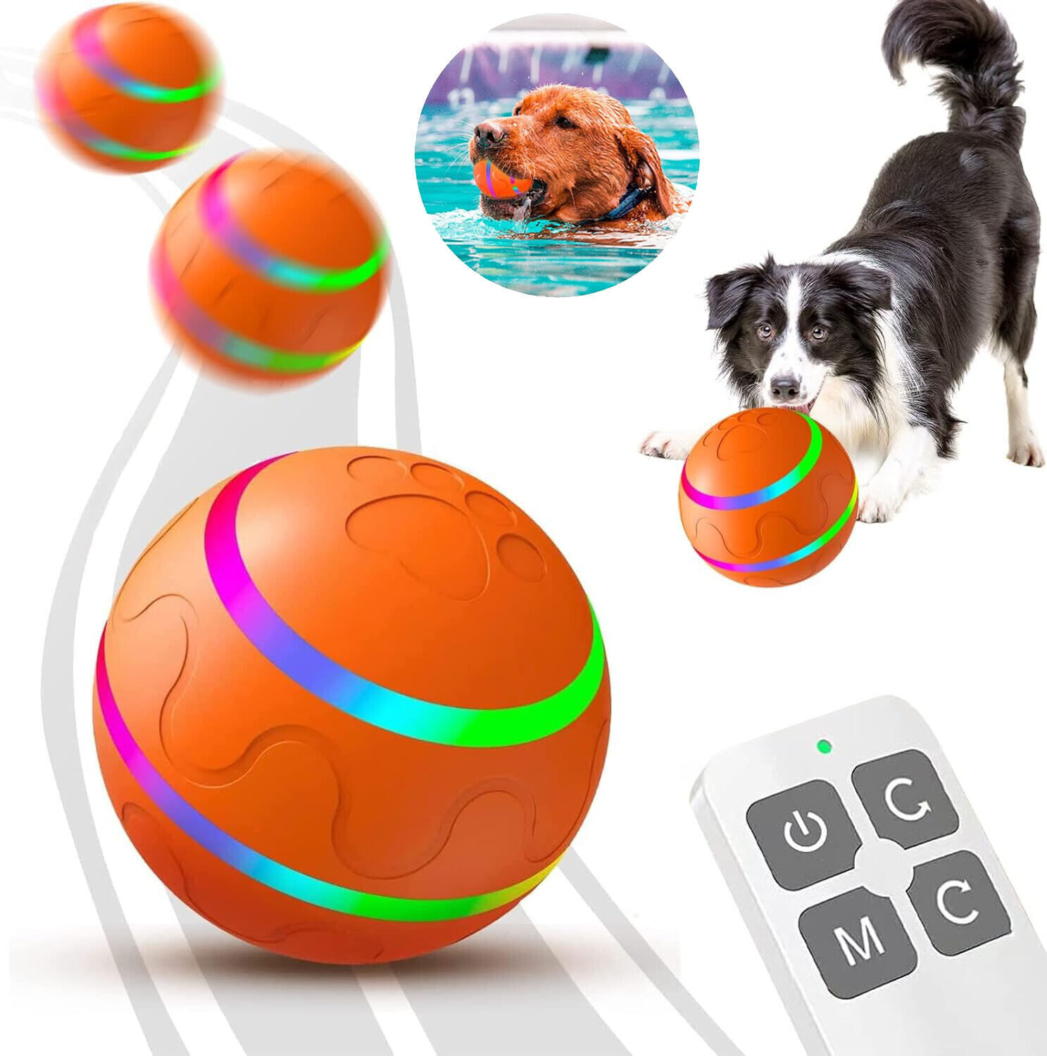 Peppy Pet Ball for Dogs with Remote Control Interactive Dog Toys with